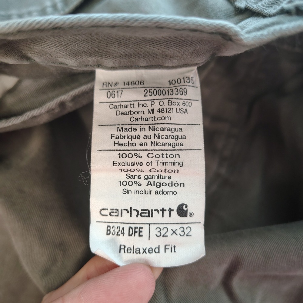 Carhartt Men's Pants B324 DFE Relaxed Fit‎ 32x31 Brown Workwear Paint Thrashed - Picture 5 of 14